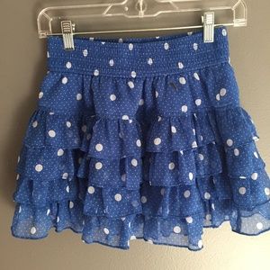 Hollister Polka Dot Ruffle Mini Skirt